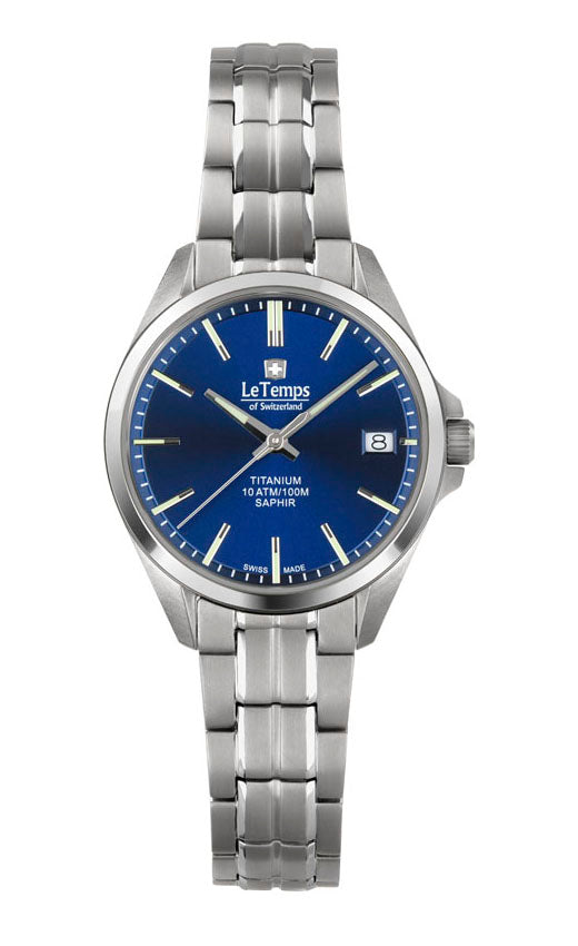 LeTemps TITANIUM LADY SAPHIR QUARZ WATCH 100M