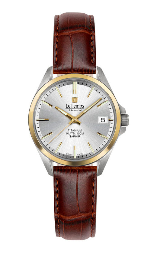 LeTemps TITANIUM LADY SAPHIR QUARZ WATCH 100M