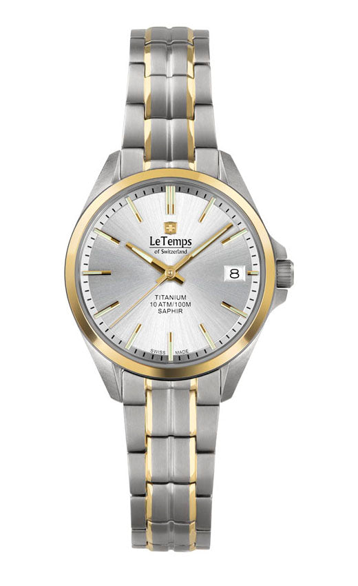 LeTemps TITANIUM LADY SAPHIR QUARZ WATCH 100M