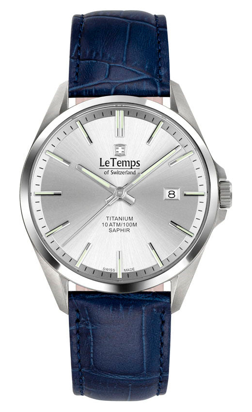 LeTemps TITANIUM GENT SAPHIR QUARZ WATCH 100M