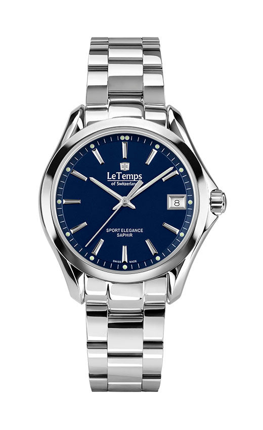LeTemps SPORT ELEGANCE LADY 33 SAPHIR QUARZ WATCH 100M