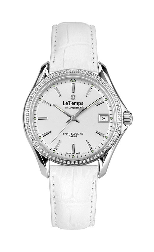 LeTemps SPORT ELEGANCE LADY 33 SAPHIR QUARZ WATCH 100M