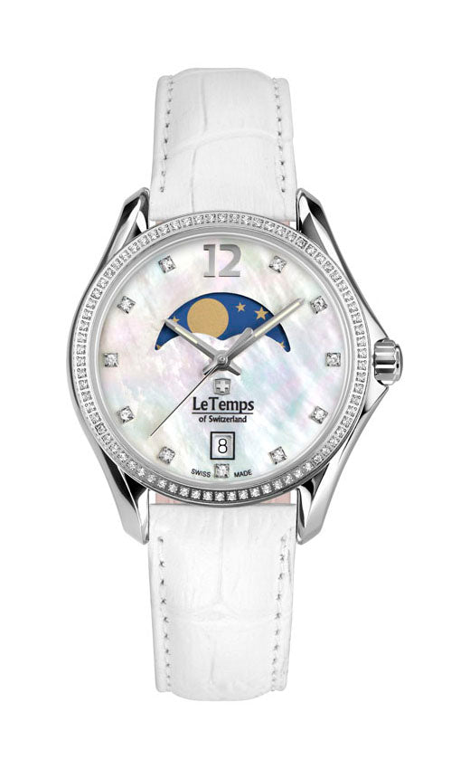 LeTemps SPORT ELEGANCE LADY 33 SAPHIR QUARZ WATCH 100M