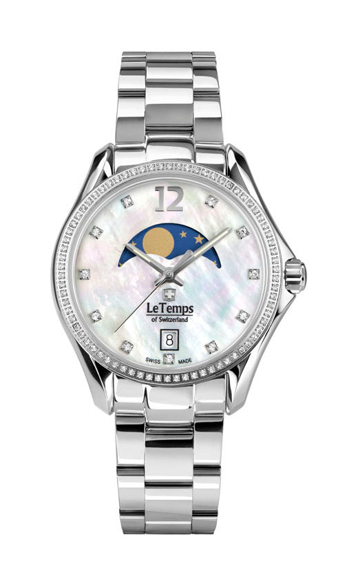 LeTemps SPORT ELEGANCE LADY 33 SAPHIR QUARZ WATCH 100M