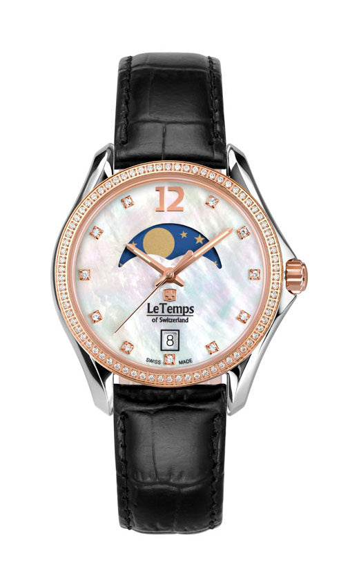 LeTemps SPORT ELEGANCE LADY 33 SAPHIR QUARZ WATCH 100M