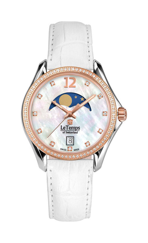 LeTemps SPORT ELEGANCE LADY 33 SAPHIR QUARZ WATCH 100M