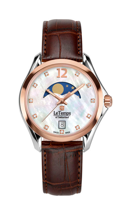 LeTemps SPORT ELEGANCE LADY 33 SAPHIR QUARZ WATCH 100M