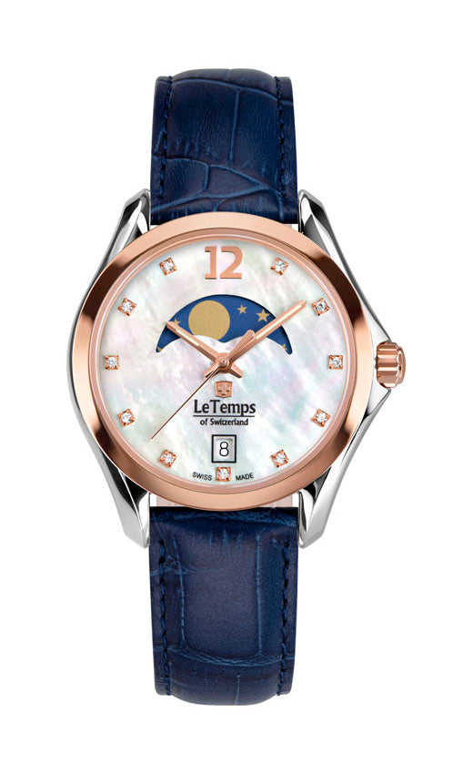 LeTemps SPORT ELEGANCE LADY 33 SAPHIR QUARZ WATCH 100M