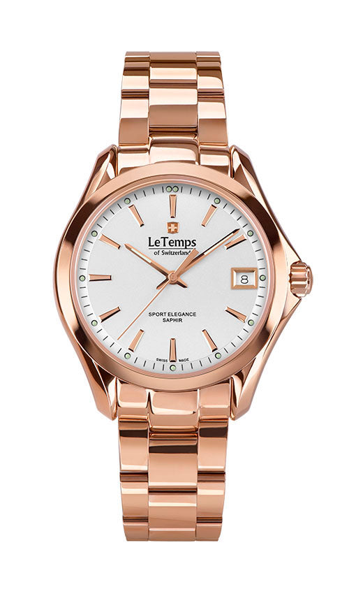 LeTemps SPORT ELEGANCE LADY 33 SAPHIR QUARZ WATCH 100M
