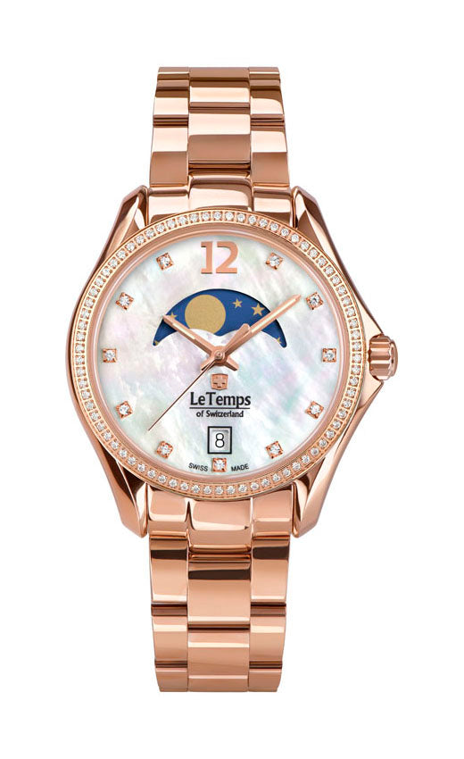 LeTemps SPORT ELEGANCE LADY 33 SAPHIR QUARZ WATCH 100M
