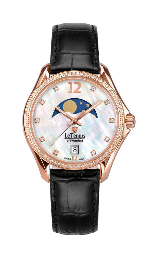 LeTemps SPORT ELEGANCE LADY 33 SAPHIR QUARZ WATCH 100M