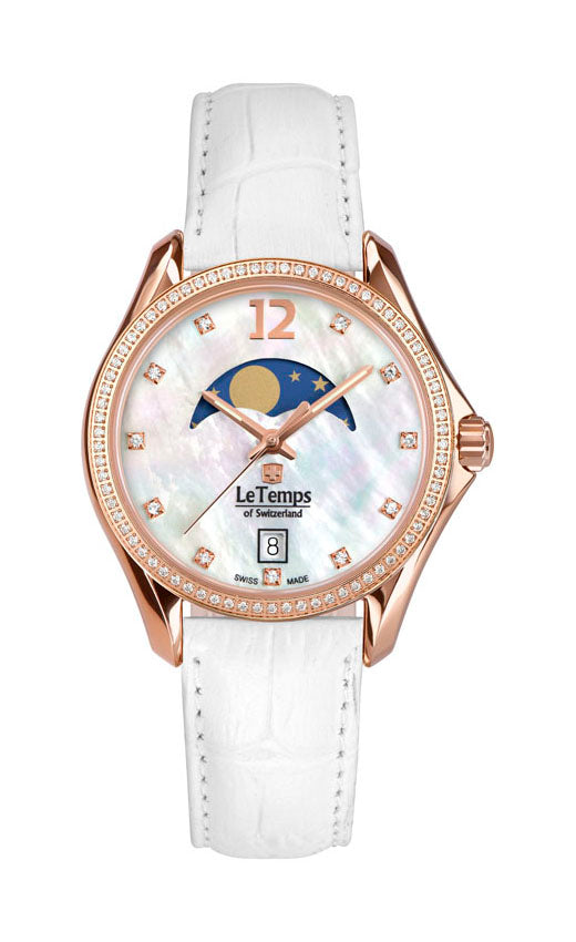 LeTemps SPORT ELEGANCE LADY 33 SAPHIR QUARZ WATCH 100M