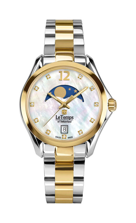 LeTemps SPORT ELEGANCE LADY 33 SAPHIR QUARZ WATCH 100M
