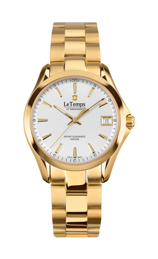 LeTemps SPORT ELEGANCE LADY 33 SAPHIR QUARZ WATCH 100M