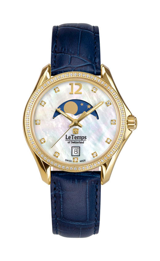 LeTemps SPORT ELEGANCE LADY 33 SAPHIR QUARZ WATCH 100M