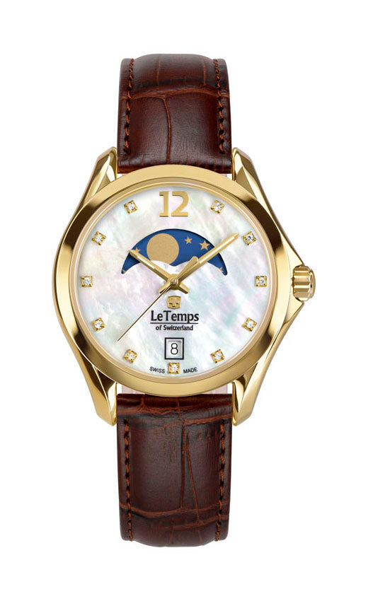 LeTemps SPORT ELEGANCE LADY 33 SAPHIR QUARZ WATCH 100M