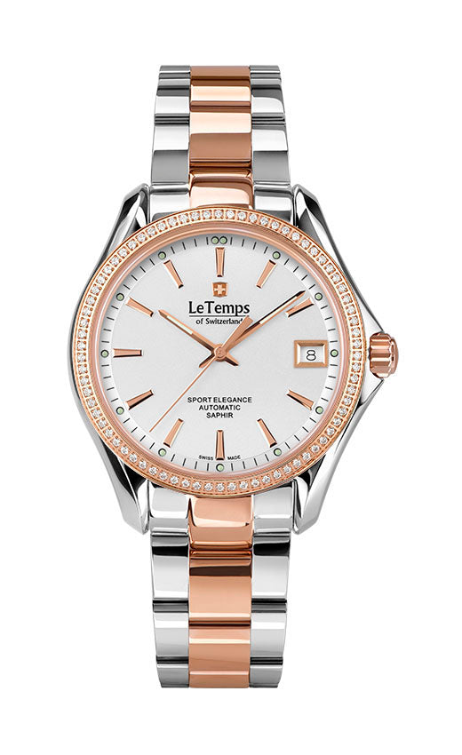 LeTemps SPORT ELEGANCE LADY 33 AUTOMATIC SAPHIR WATCH 100M
