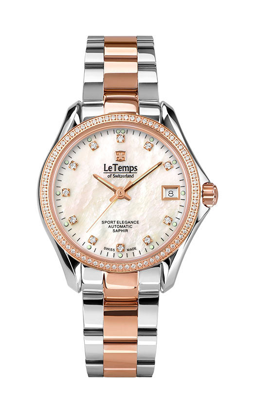 LeTemps SPORT ELEGANCE LADY 33 AUTOMATIC SAPHIR WATCH 100M