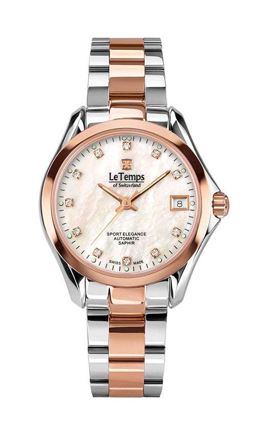 LeTemps SPORT ELEGANCE LADY 33 AUTOMATIC SAPHIR WATCH 100M