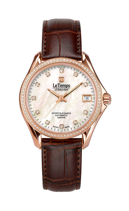 LeTemps SPORT ELEGANCE LADY 33 AUTOMATIC SAPHIR WATCH 100M