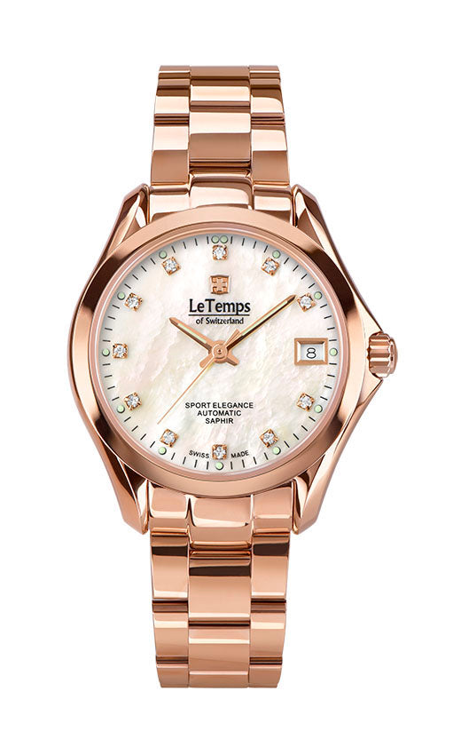 LeTemps SPORT ELEGANCE LADY 33 AUTOMATIC SAPHIR WATCH 100M