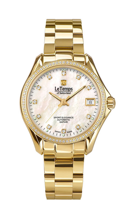 LeTemps SPORT ELEGANCE LADY 33 AUTOMATIC SAPHIR WATCH 100M