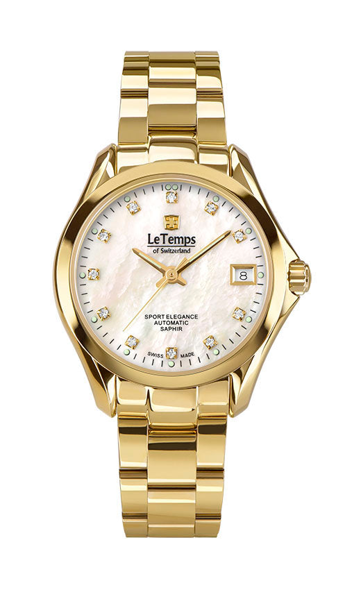 LeTemps SPORT ELEGANCE LADY 33 AUTOMATIC SAPHIR WATCH 100M