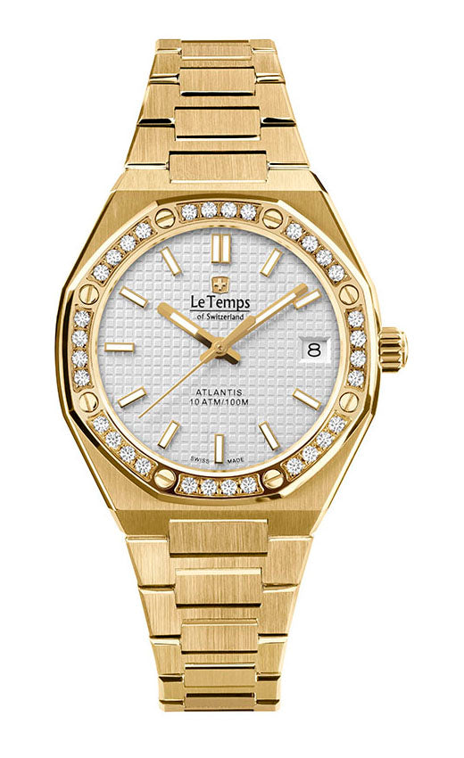 LeTemps ATLANTIS LADY SAPHIR QUARZ WATCH 100M