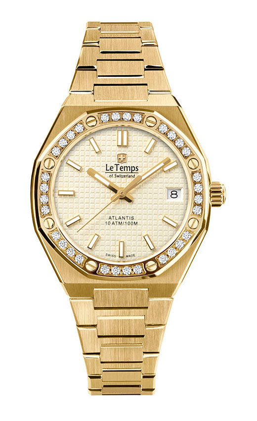 LeTemps ATLANTIS LADY SAPHIR QUARZ WATCH 100M