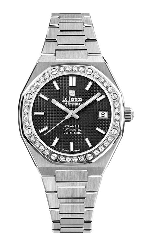 LeTemps ATLANTIS LADY AUTOMATIC SAPHIR WATCH 100M
