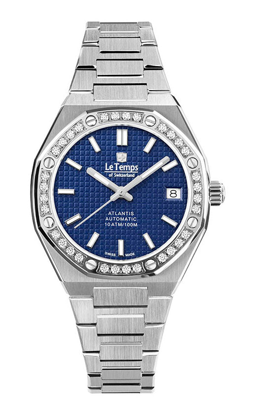LeTemps ATLANTIS LADY AUTOMATIC SAPHIR WATCH 100M