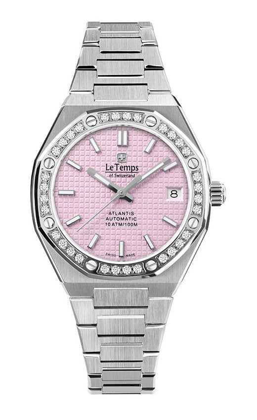 LeTemps ATLANTIS LADY AUTOMATIC SAPHIR WATCH 100M