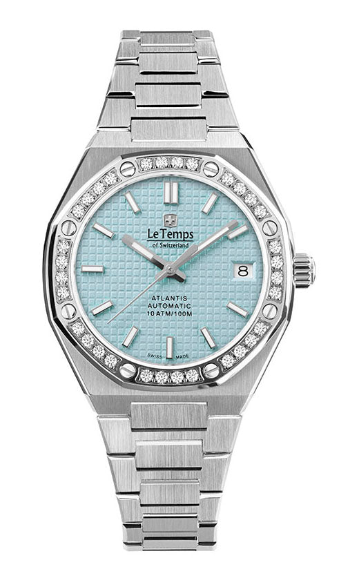 LeTemps ATLANTIS LADY AUTOMATIC SAPHIR WATCH 100M