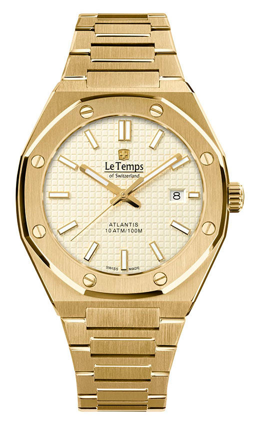 LeTemps ATLANTIS GENT SAPHIR QUARZ WATCH 100M