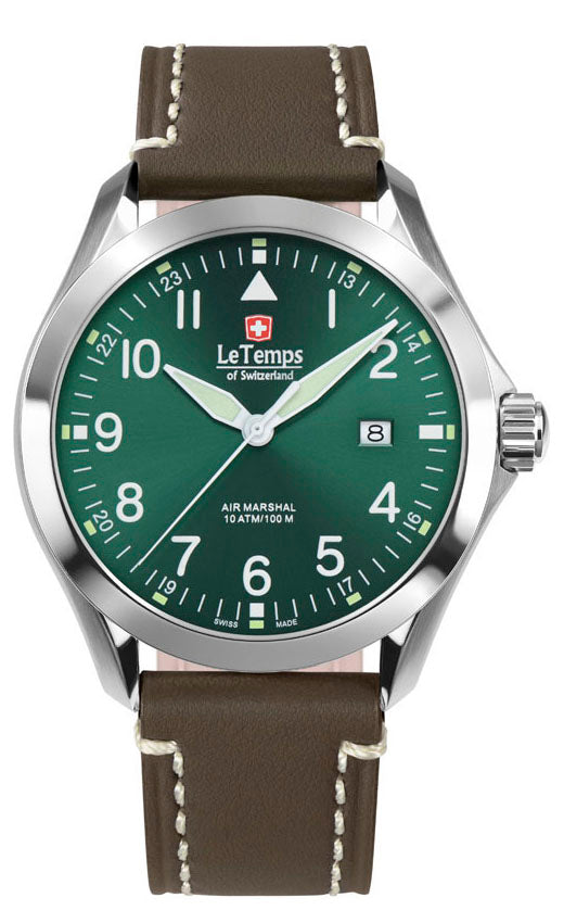 LeTemps AIR MARSHAL 43 SAPHIR QUARZ WATCH 100M