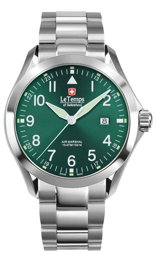 LeTemps AIR MARSHAL 43 SAPHIR QUARZ WATCH 100M