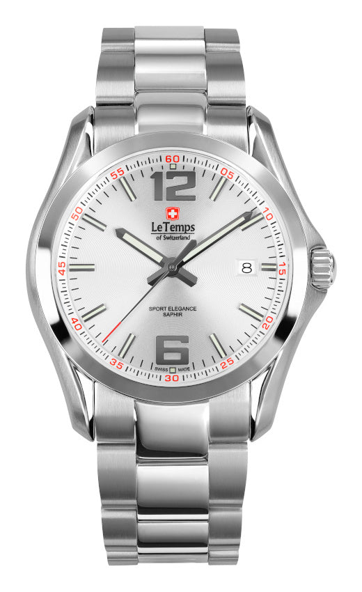 LeTemps SPORT ELEGANCE GENT SAPHIR QUARZ WATCH 100M