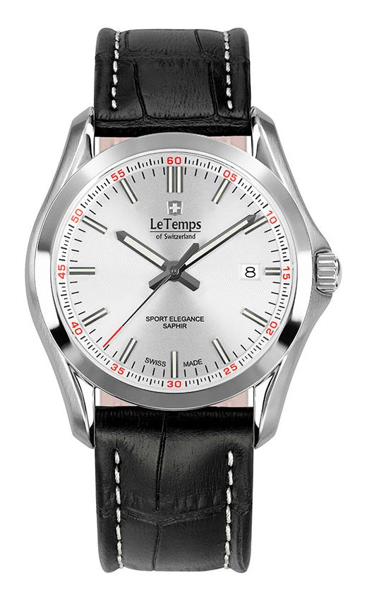 LeTemps SPORT ELEGANCE GENT SAPHIR QUARZ WATCH 100M