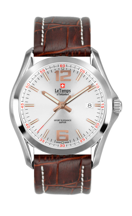 LeTemps SPORT ELEGANCE GENT SAPHIR QUARZ WATCH 100M
