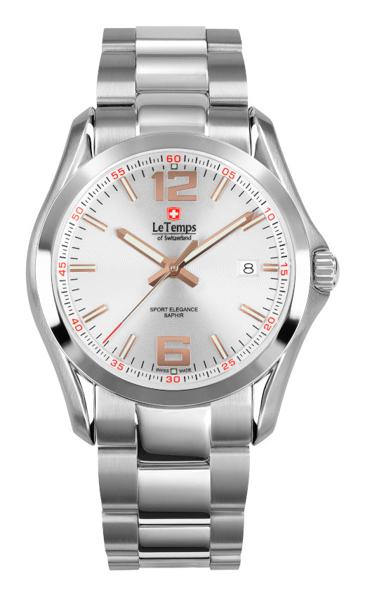 LeTemps SPORT ELEGANCE GENT SAPHIR QUARZ WATCH 100M