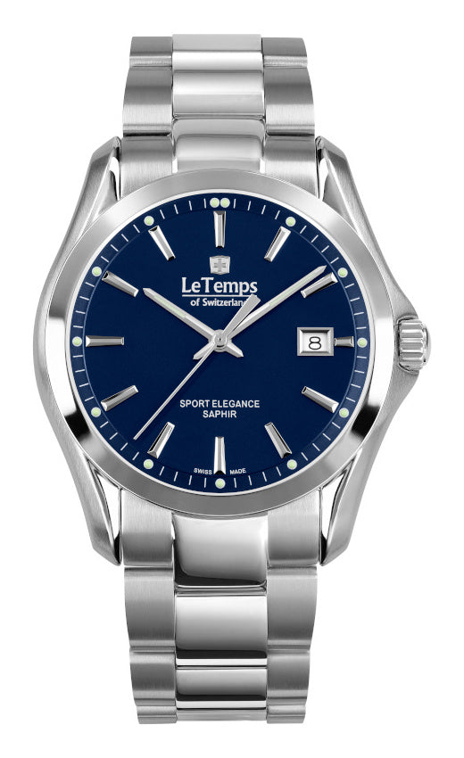 LeTemps SPORT ELEGANCE GENT SAPHIR QUARZ WATCH 100M