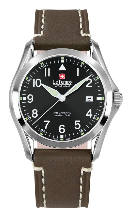 LeTemps AIR MARSHAL 40 SAPHIR QUARZ WATCH 100M