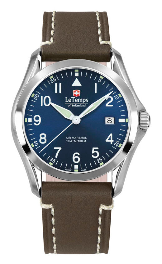 LeTemps AIR MARSHAL 40 SAPHIR QUARZ WATCH 100M