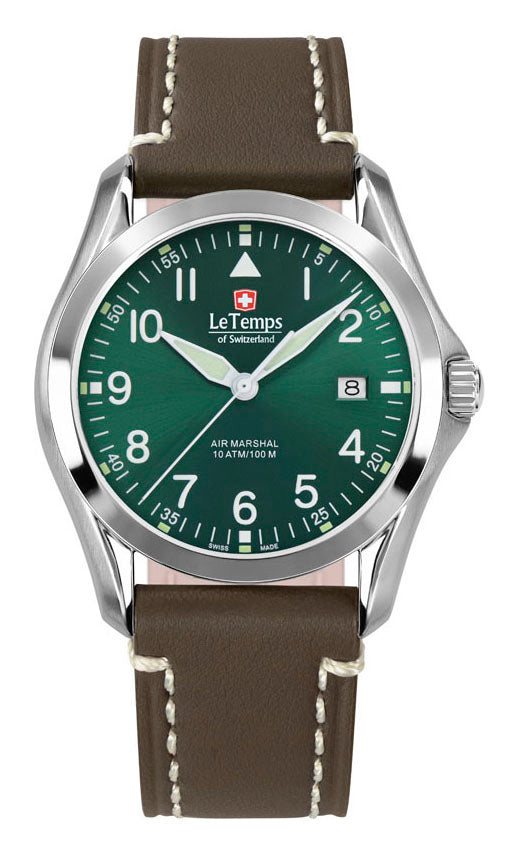 LeTemps AIR MARSHAL 40 SAPHIR QUARZ WATCH 100M