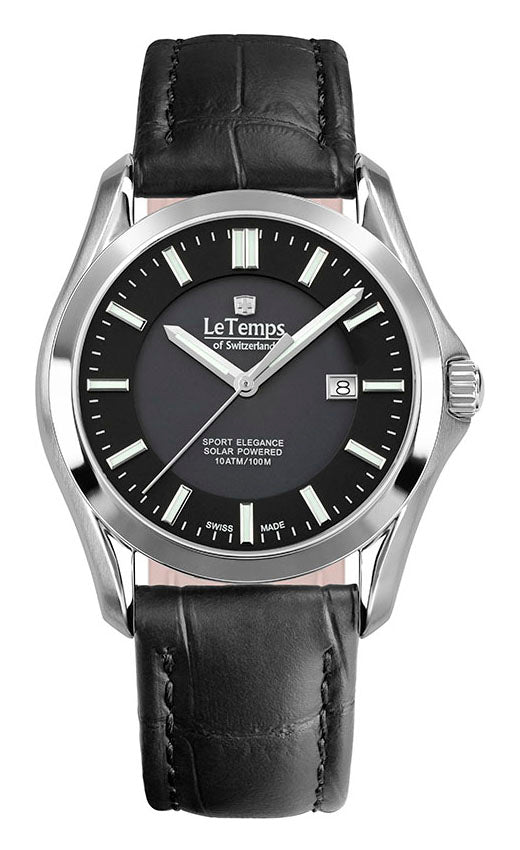 LeTemps SPORT ELEGANCE GENT SAPHIR SOLAR WATCH 100M