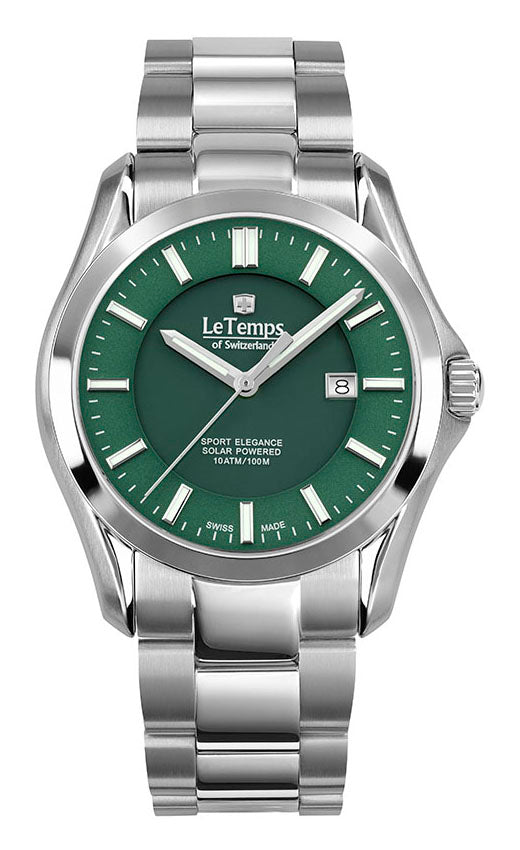 LeTemps SPORT ELEGANCE GENT SAPHIR SOLAR WATCH 100M