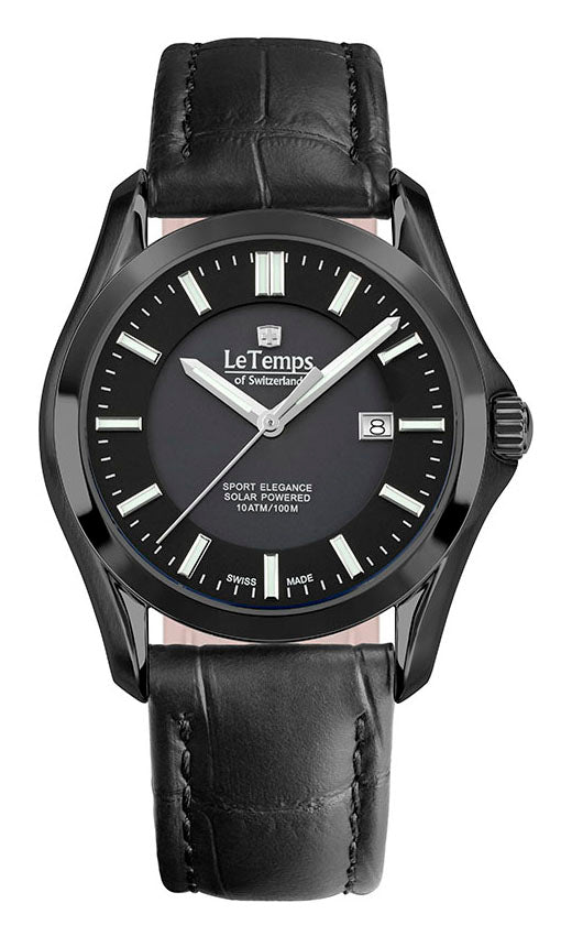 LeTemps SPORT ELEGANCE GENT SAPHIR SOLAR WATCH 100M