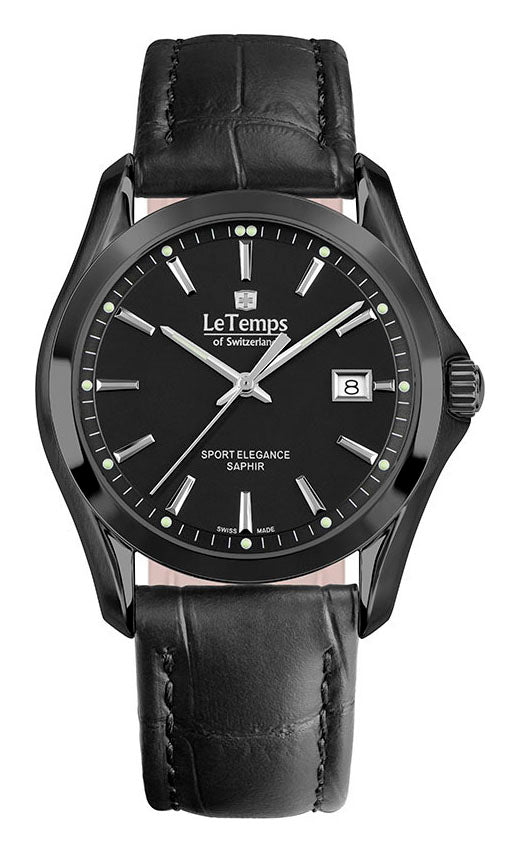 LeTemps SPORT ELEGANCE GENT SAPHIR QUARZ WATCH 100M