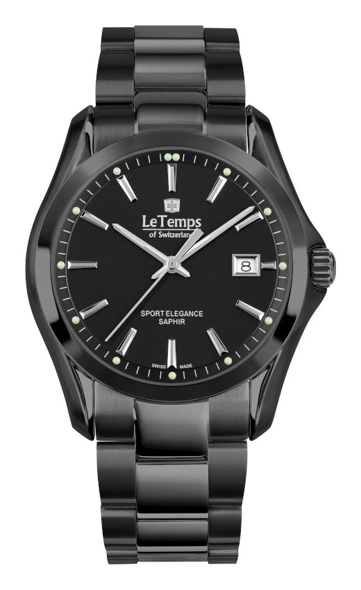 LeTemps SPORT ELEGANCE GENT SAPHIR QUARZ WATCH 100M