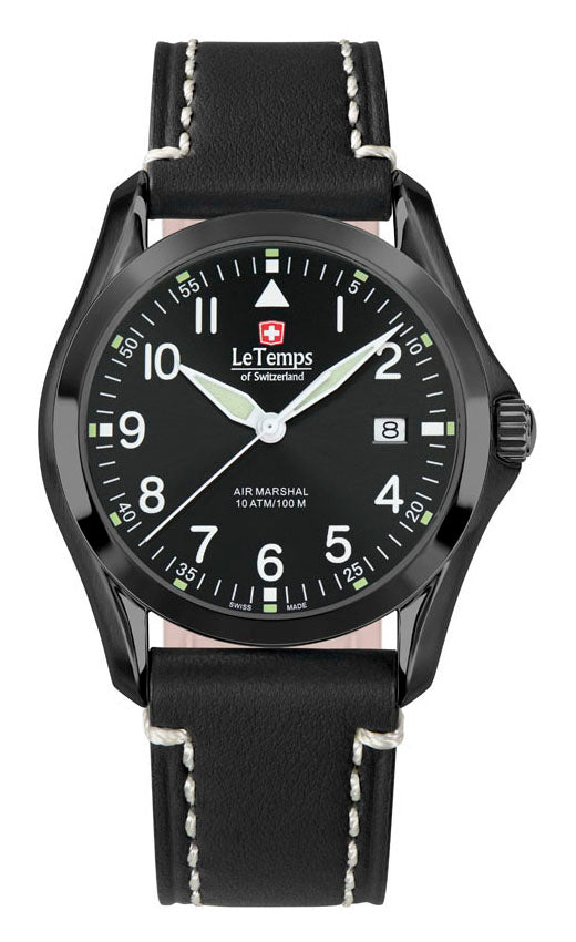 LeTemps AIR MARSHAL 40 SAPHIR QUARZ WATCH 100M